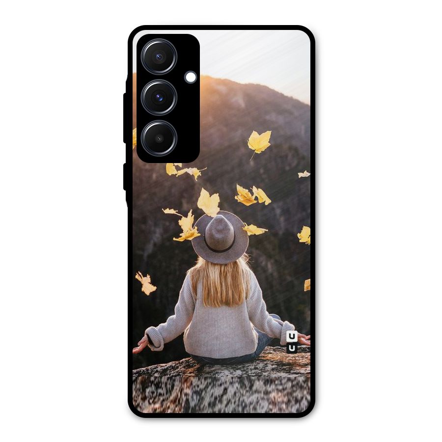 Leaf Rain Sunset Metal Back Case for Galaxy A55