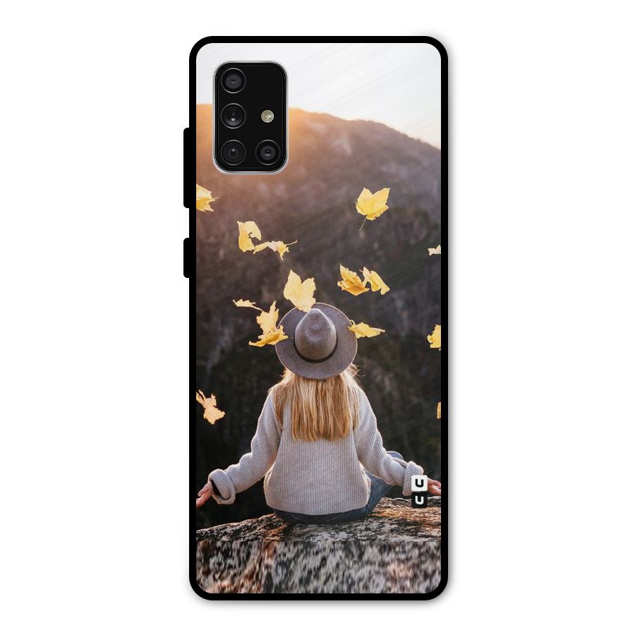 Leaf Rain Sunset Metal Back Case for Galaxy A71