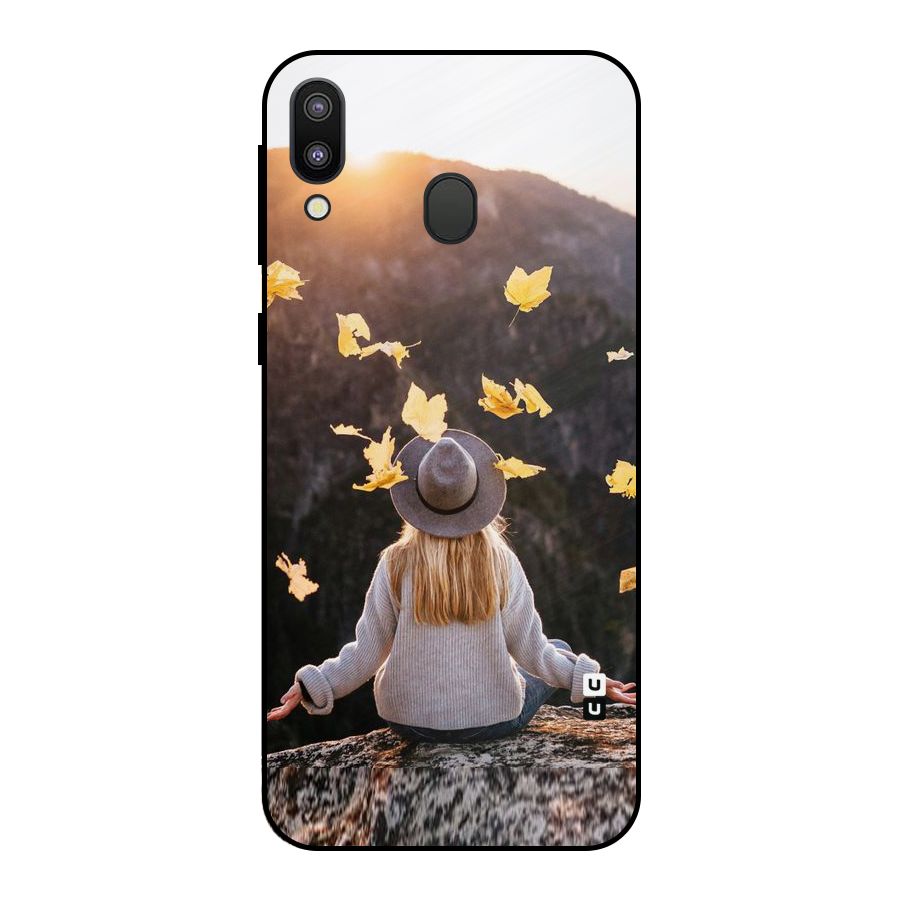 Leaf Rain Sunset Metal Back Case for Galaxy M20