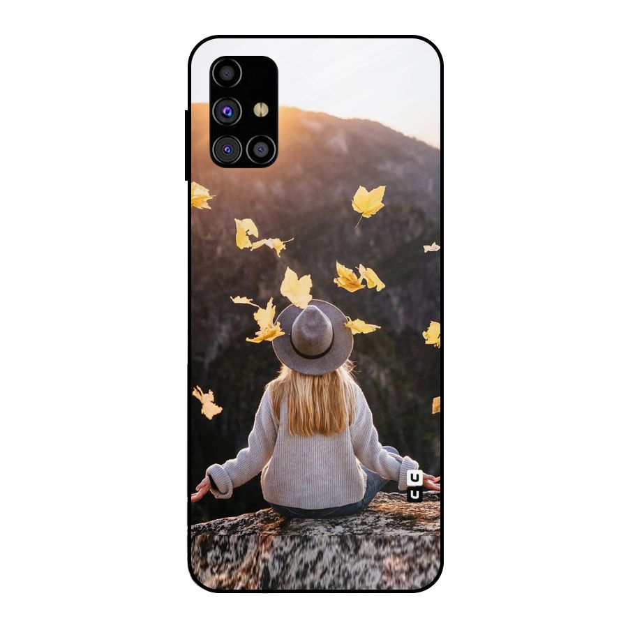 Leaf Rain Sunset Metal Back Case for Galaxy M31s