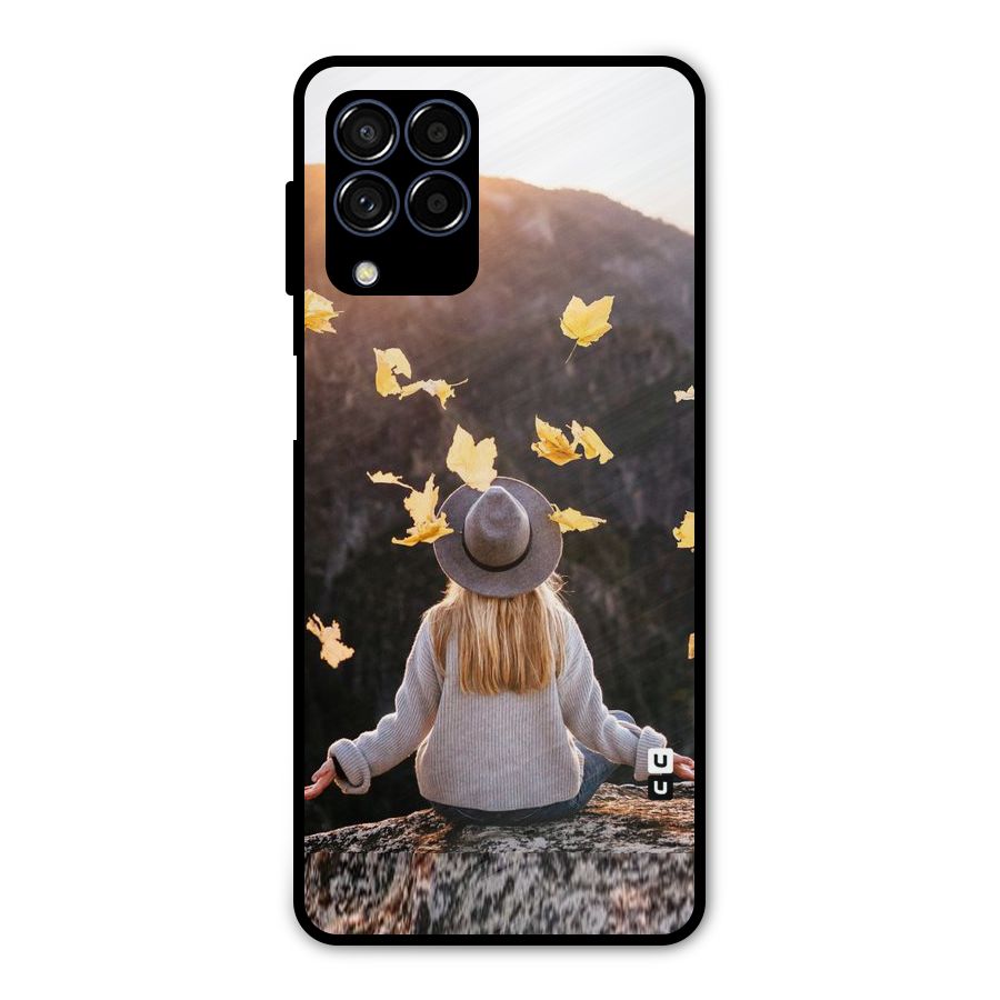 Leaf Rain Sunset Metal Back Case for Galaxy M53 5G