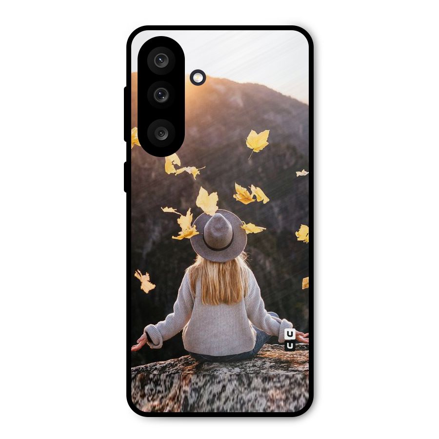 Leaf Rain Sunset Metal Back Case for Galaxy M56