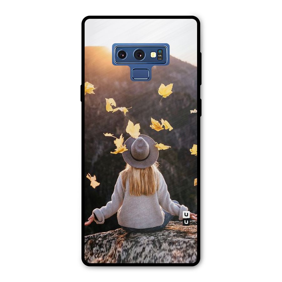 Leaf Rain Sunset Metal Back Case for Galaxy Note 9
