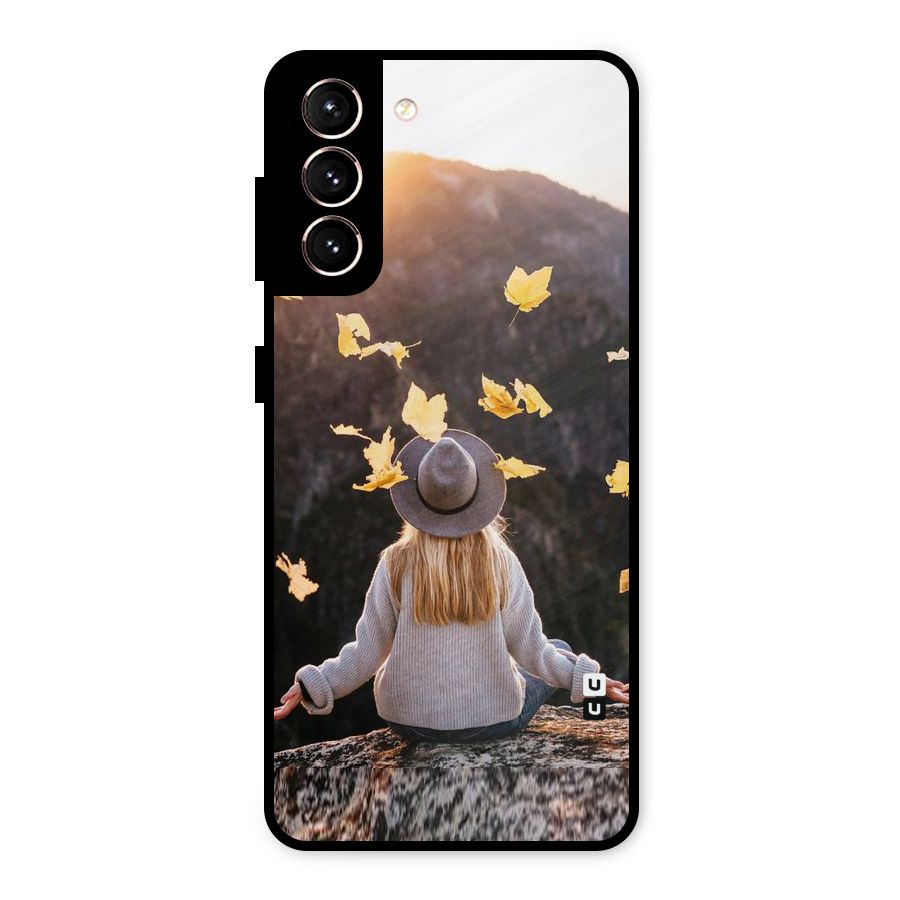 Leaf Rain Sunset Metal Back Case for Galaxy S21 5G