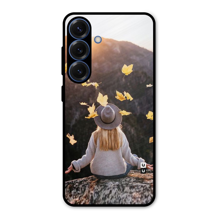 Leaf Rain Sunset Metal Back Case for Galaxy S25