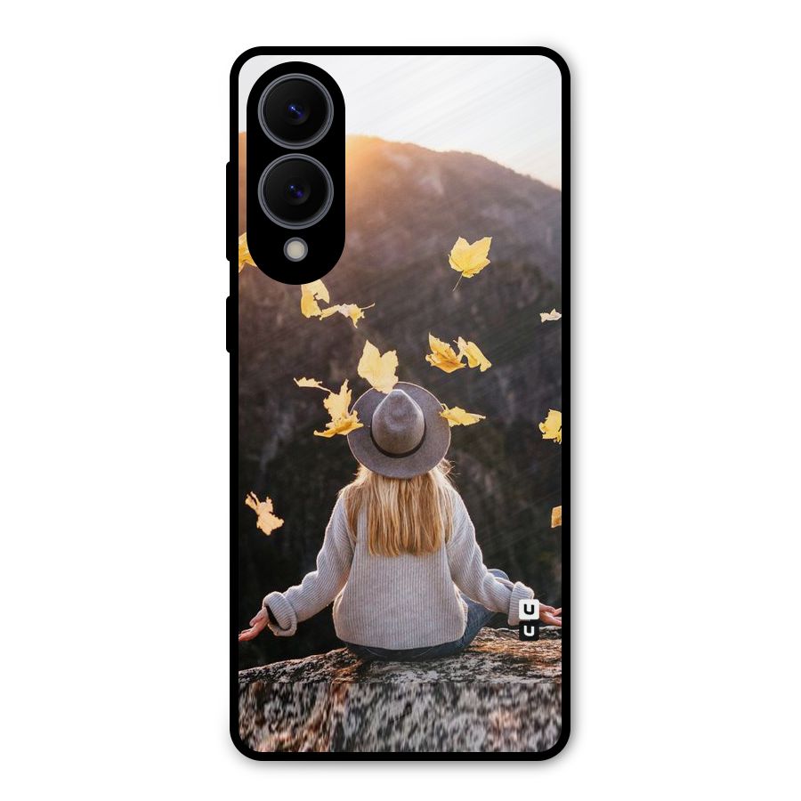 Leaf Rain Sunset Metal Back Case for Galaxy S25 Edge
