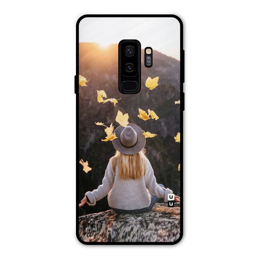 Leaf Rain Sunset Metal Back Case for Galaxy S9 Plus
