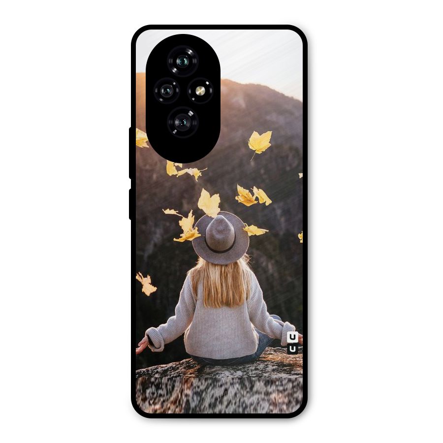 Leaf Rain Sunset Metal Back Case for Honor 200