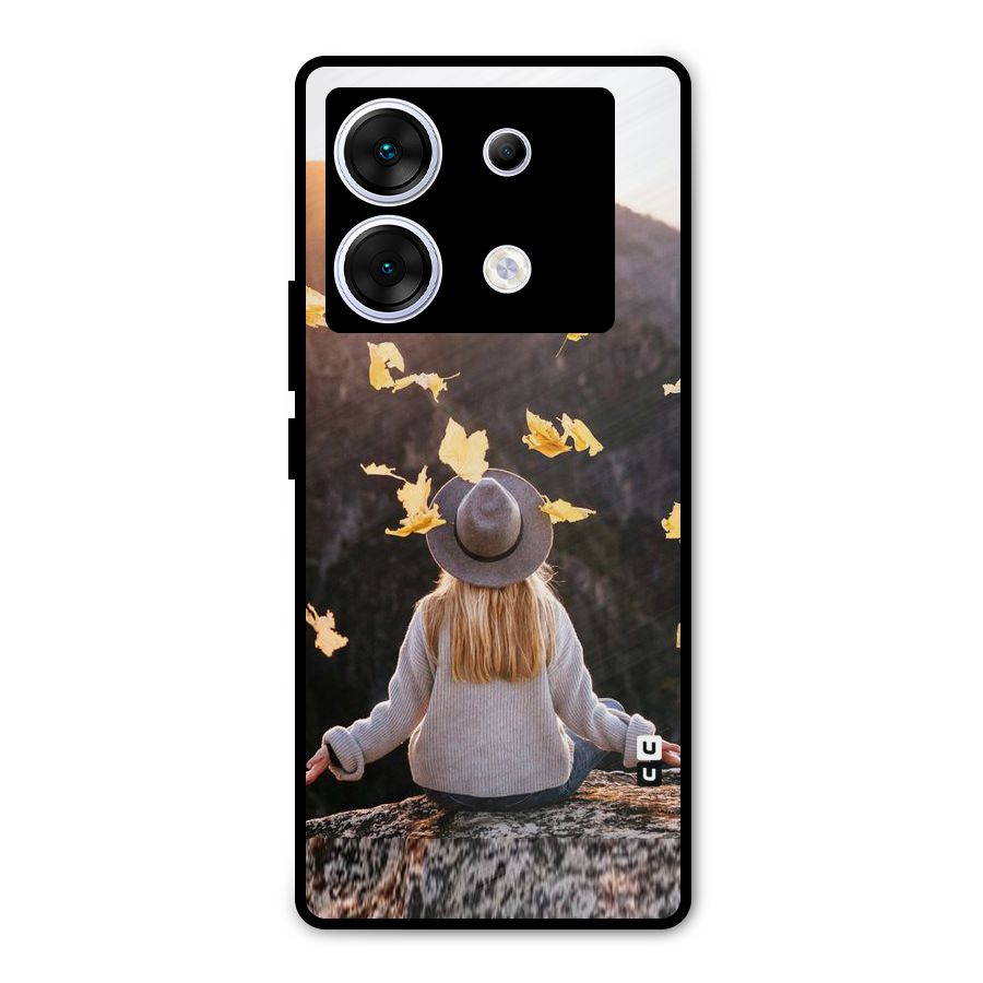 Leaf Rain Sunset Metal Back Case for Infinix Zero 30 5G