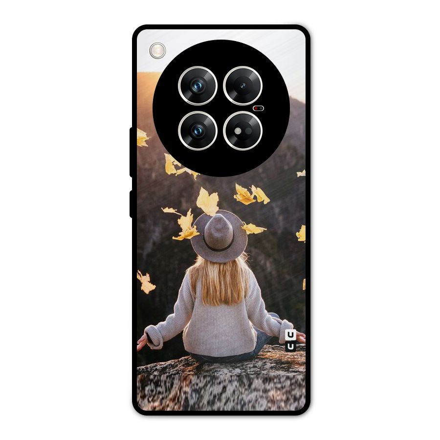 Leaf Rain Sunset Metal Back Case for Infinix Zero 40 5G