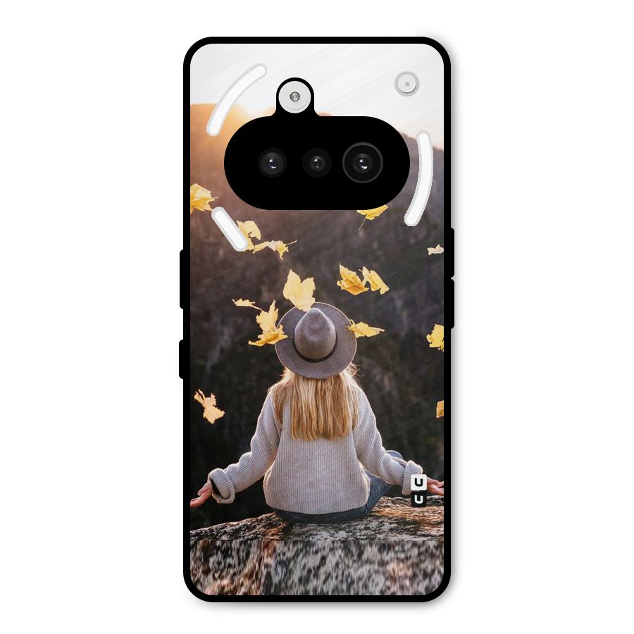 Leaf Rain Sunset Metal Back Case for Nothing Phone 3a