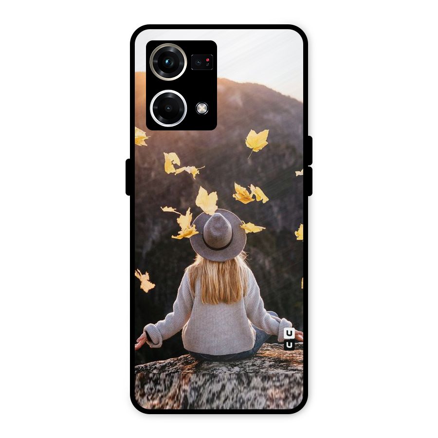Leaf Rain Sunset Metal Back Case for Oppo F21s Pro 4G