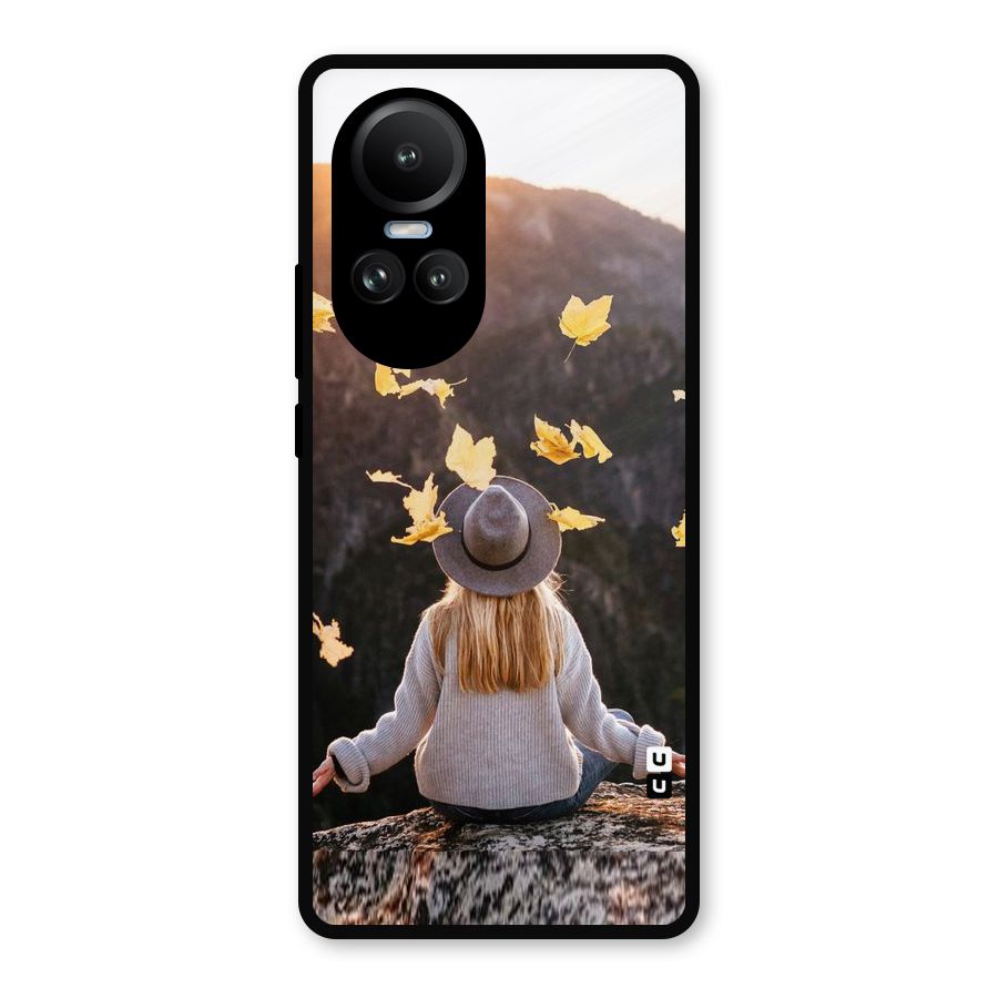 Leaf Rain Sunset Metal Back Case for Oppo Reno10