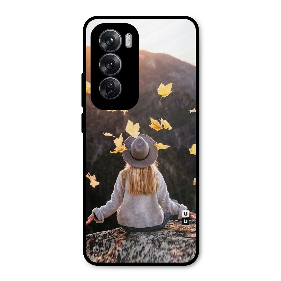 Leaf Rain Sunset Metal Back Case for Oppo Reno12 Pro