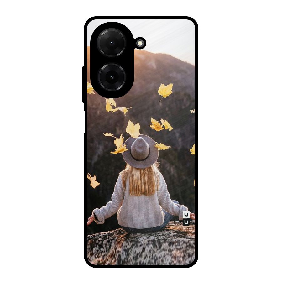 Leaf Rain Sunset Metal Back Case for Poco C71