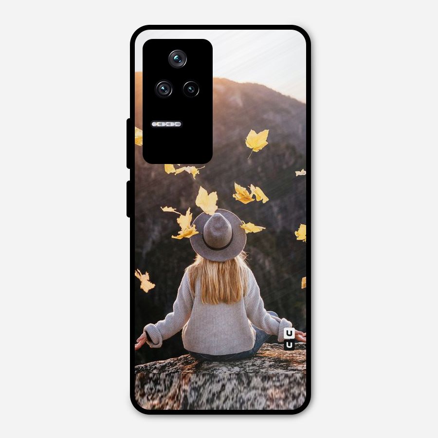 Leaf Rain Sunset Metal Back Case for Poco F4 5G