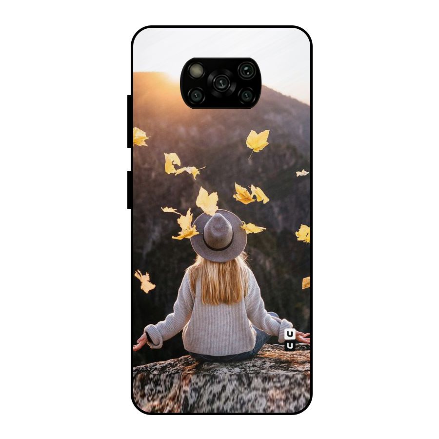 Leaf Rain Sunset Metal Back Case for Poco X3