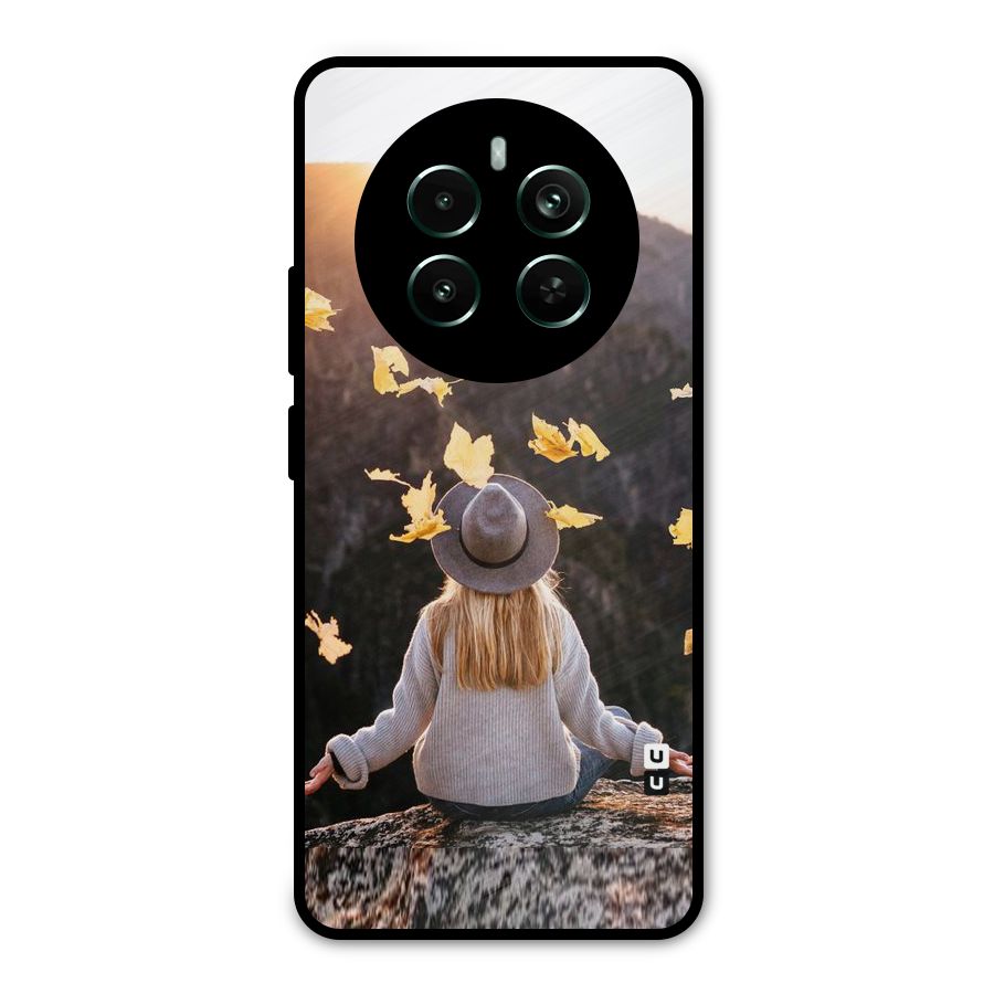 Leaf Rain Sunset Metal Back Case for Realme 12 Plus