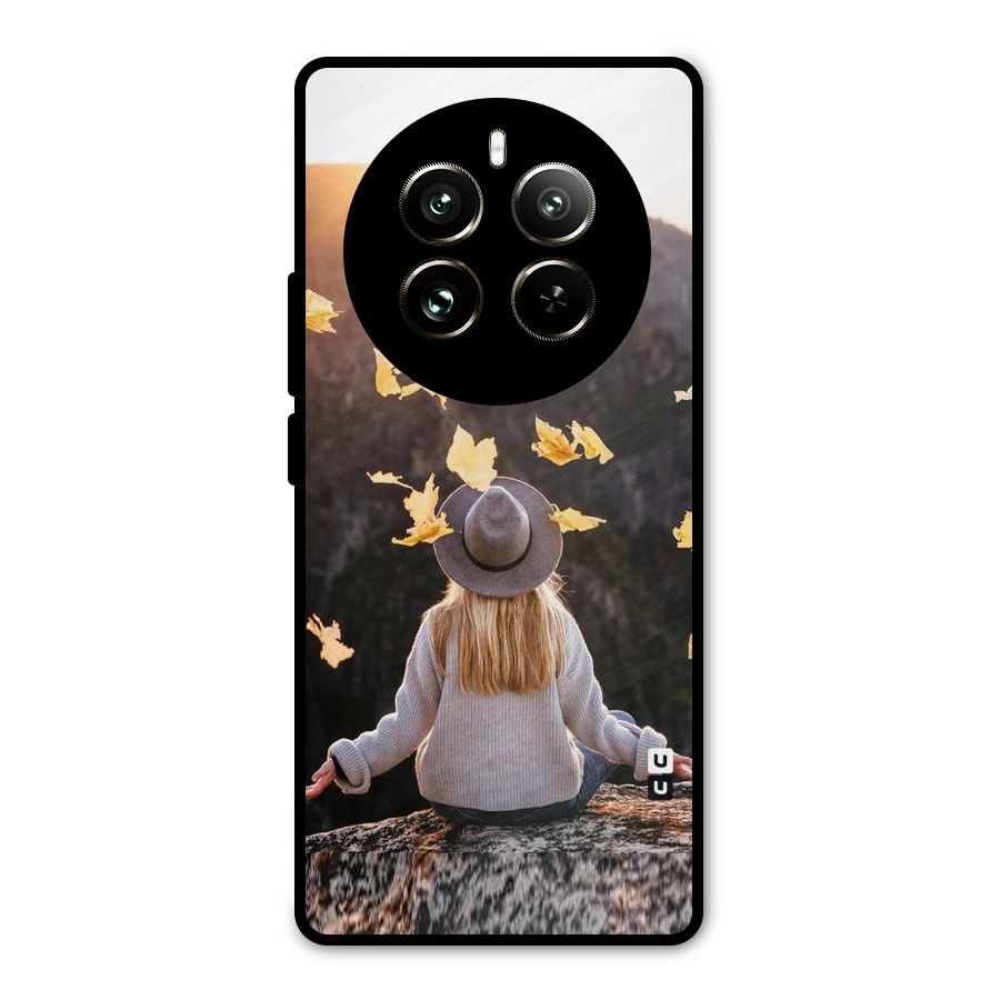 Leaf Rain Sunset Metal Back Case for Realme 12 Pro