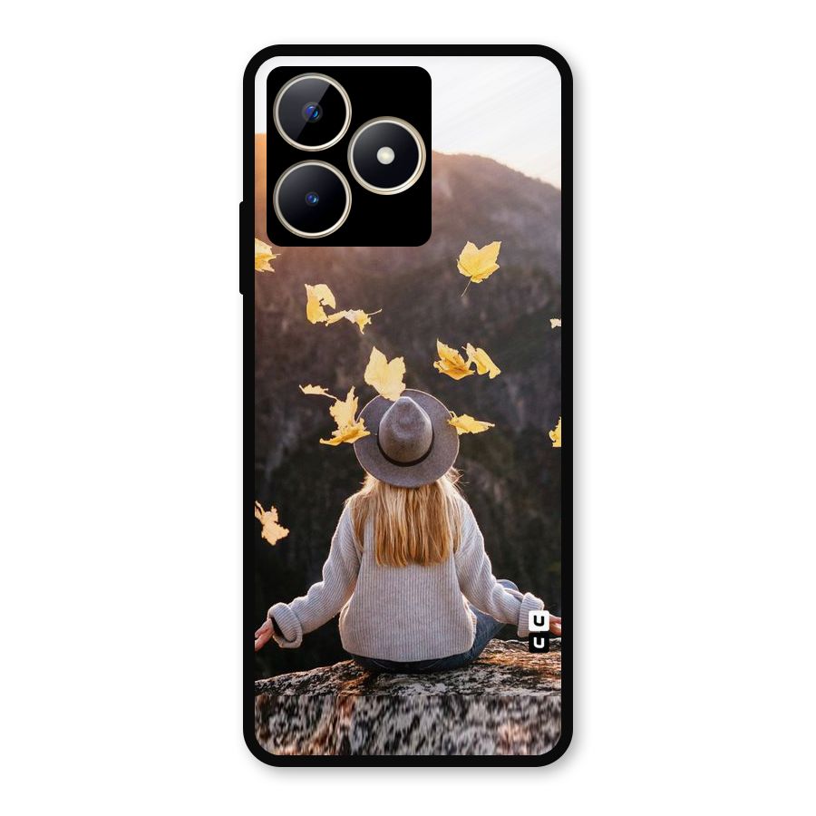 Leaf Rain Sunset Metal Back Case for Realme C53