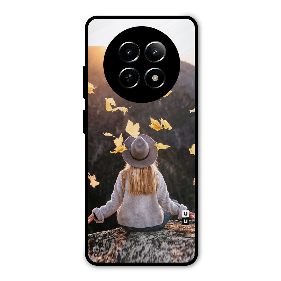 Leaf Rain Sunset Metal Back Case for Realme Narzo N65