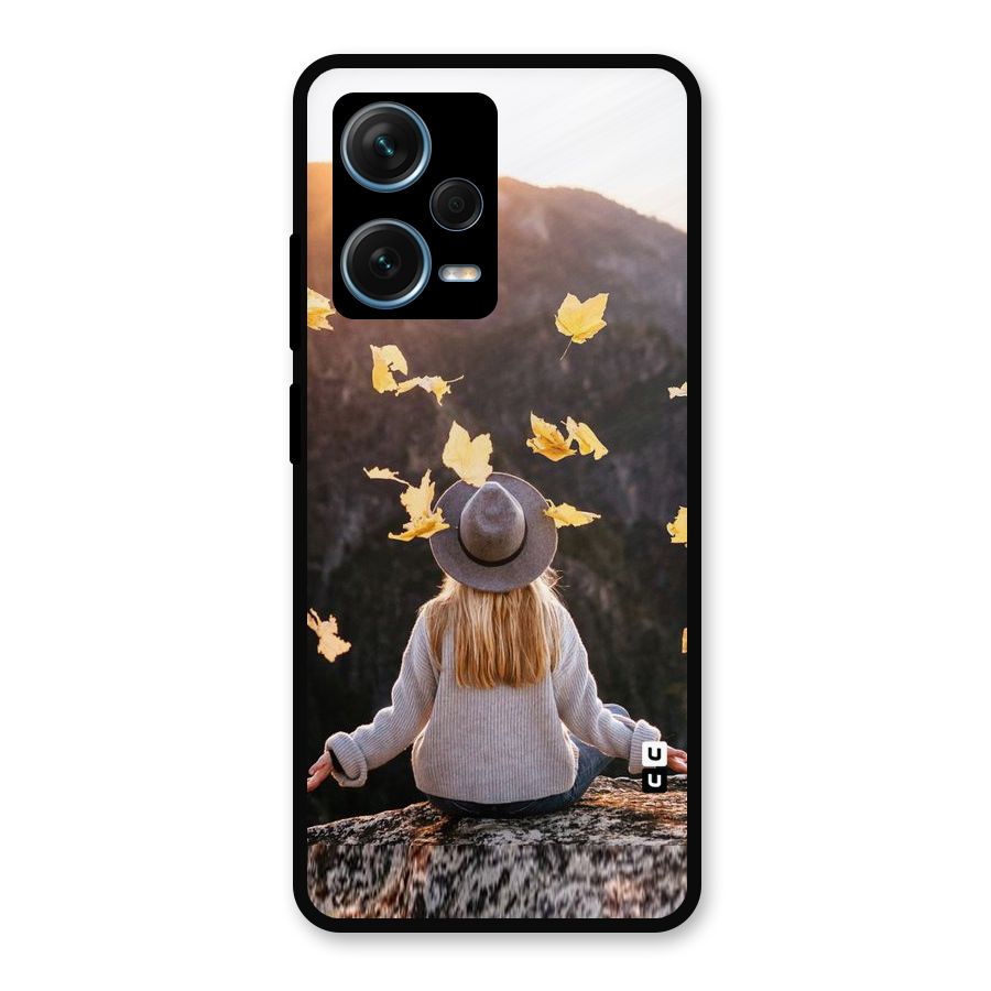 Leaf Rain Sunset Metal Back Case for Redmi Note 12 Pro Plus 5G