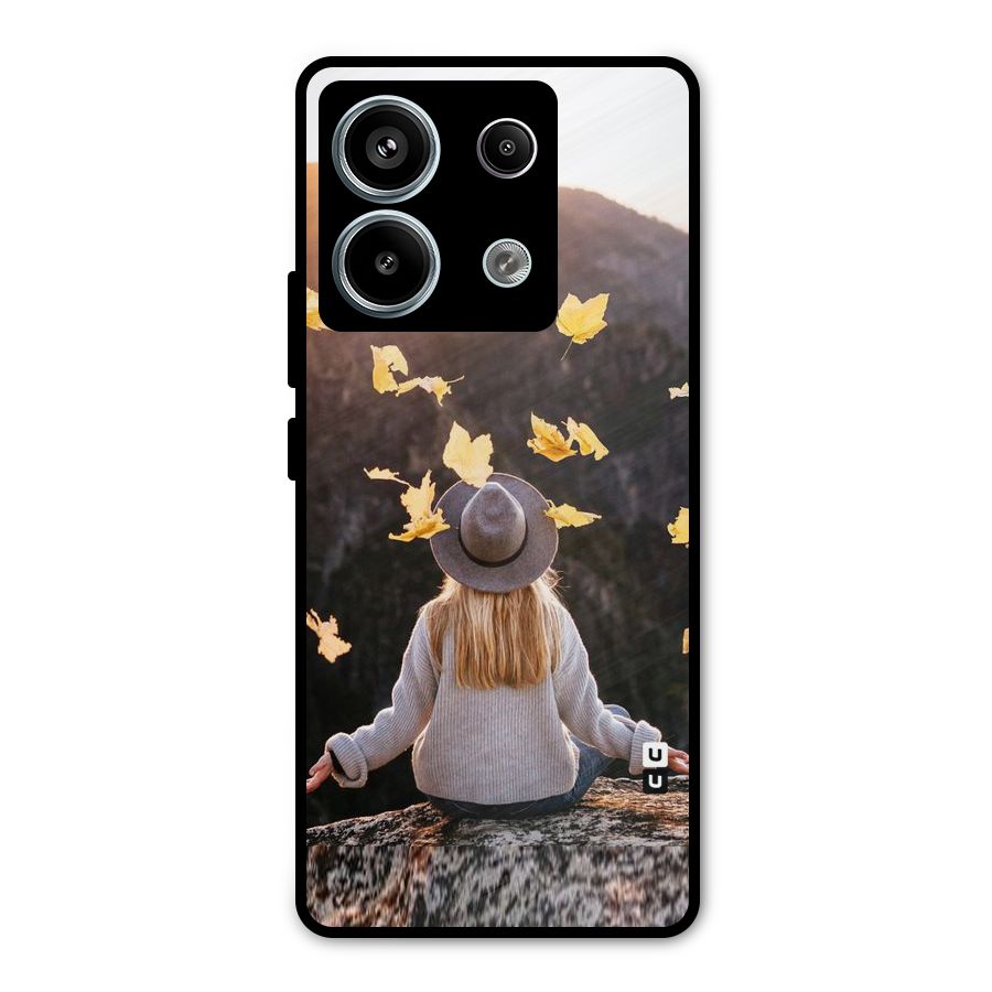 Leaf Rain Sunset Metal Back Case for Redmi Note 13 Pro 5G