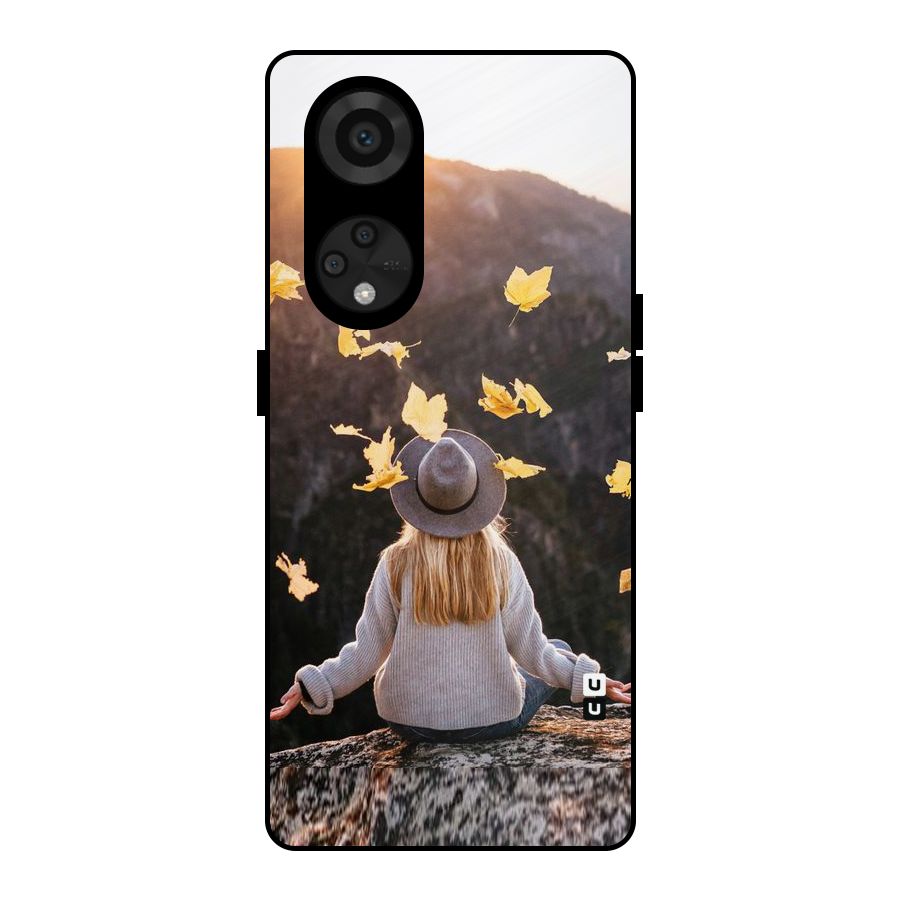 Leaf Rain Sunset Metal Back Case for Reno8 T 5G