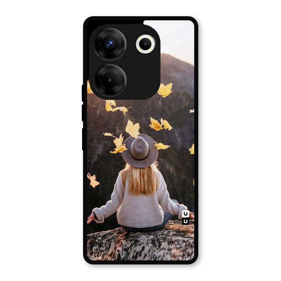 Leaf Rain Sunset Metal Back Case for Tecno Camon 20