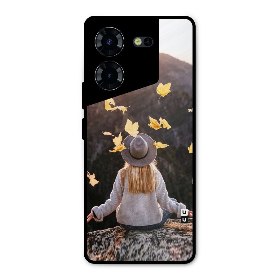 Leaf Rain Sunset Metal Back Case for Tecno Pova 5 Pro 5G