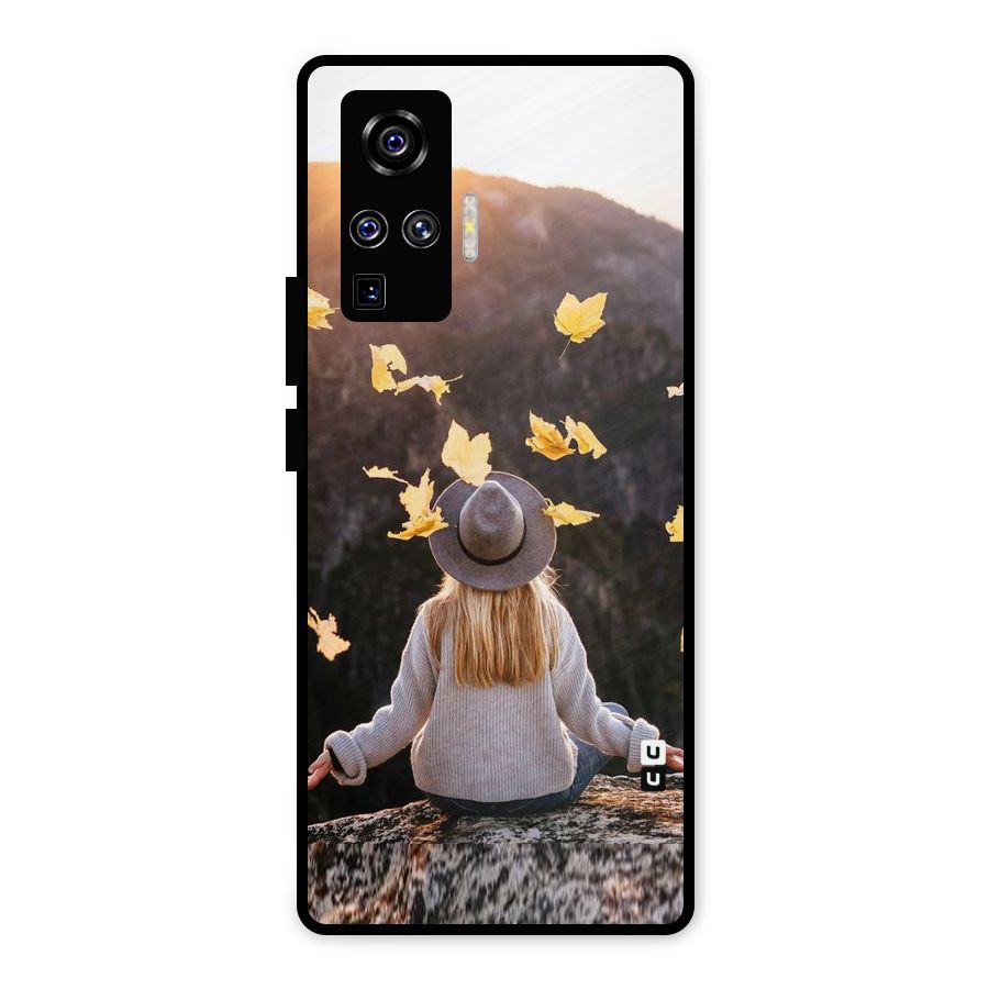 Leaf Rain Sunset Metal Back Case for Vivo X50 Pro