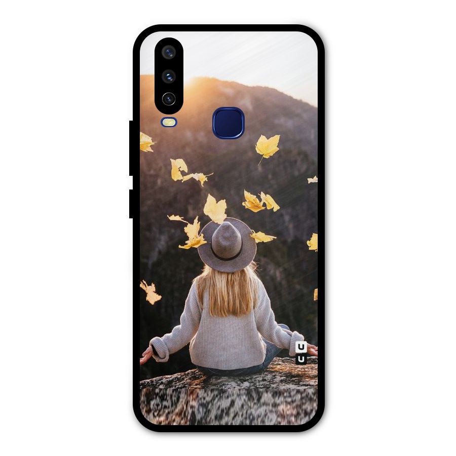 Leaf Rain Sunset Metal Back Case for Vivo Y15