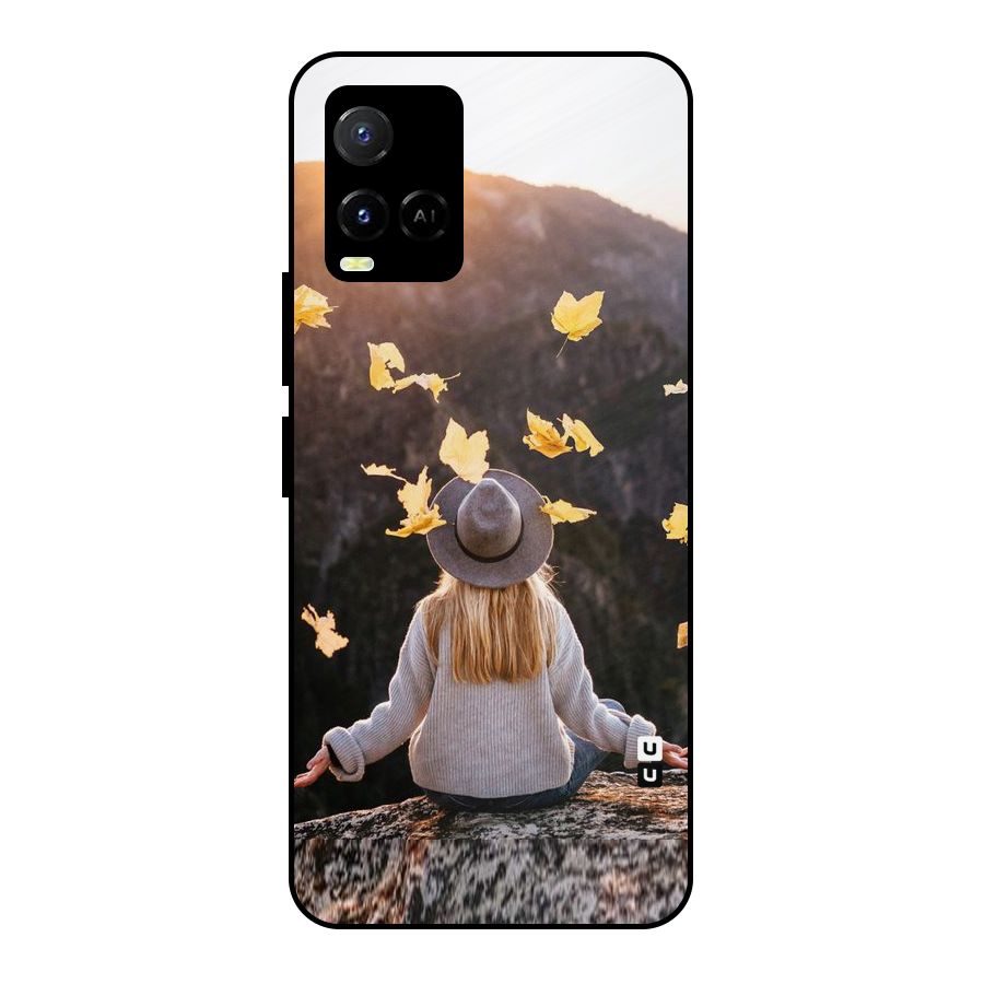 Leaf Rain Sunset Metal Back Case for Vivo Y21