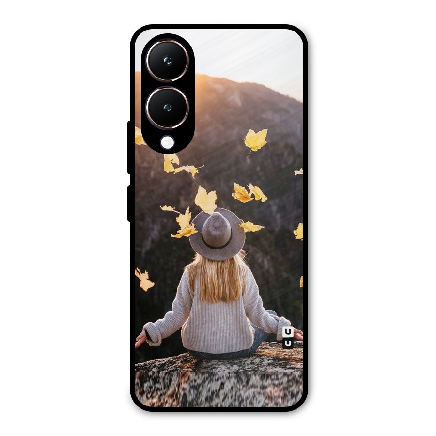 Leaf Rain Sunset Metal Back Case for Vivo Y28