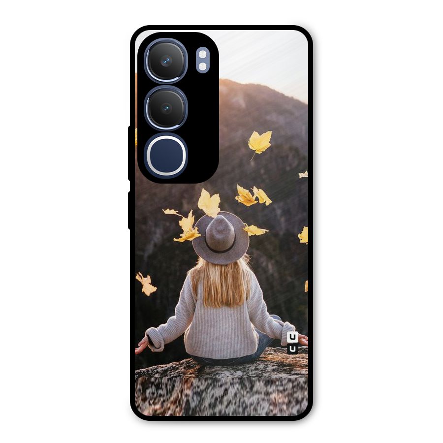 Leaf Rain Sunset Metal Back Case for Vivo Y29