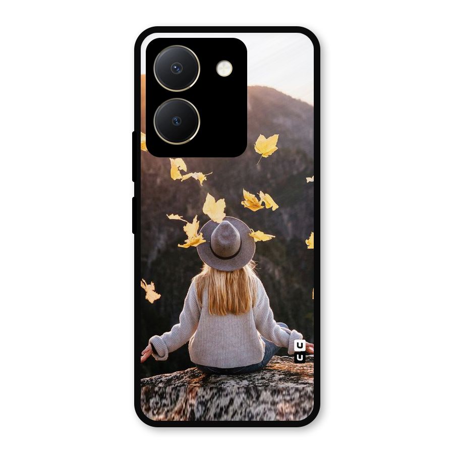 Leaf Rain Sunset Metal Back Case for Vivo Y36