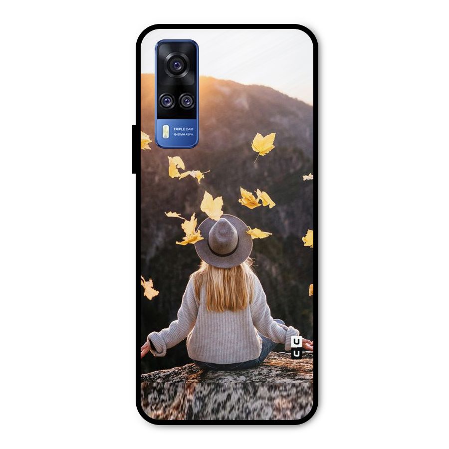 Leaf Rain Sunset Metal Back Case for Vivo Y51A