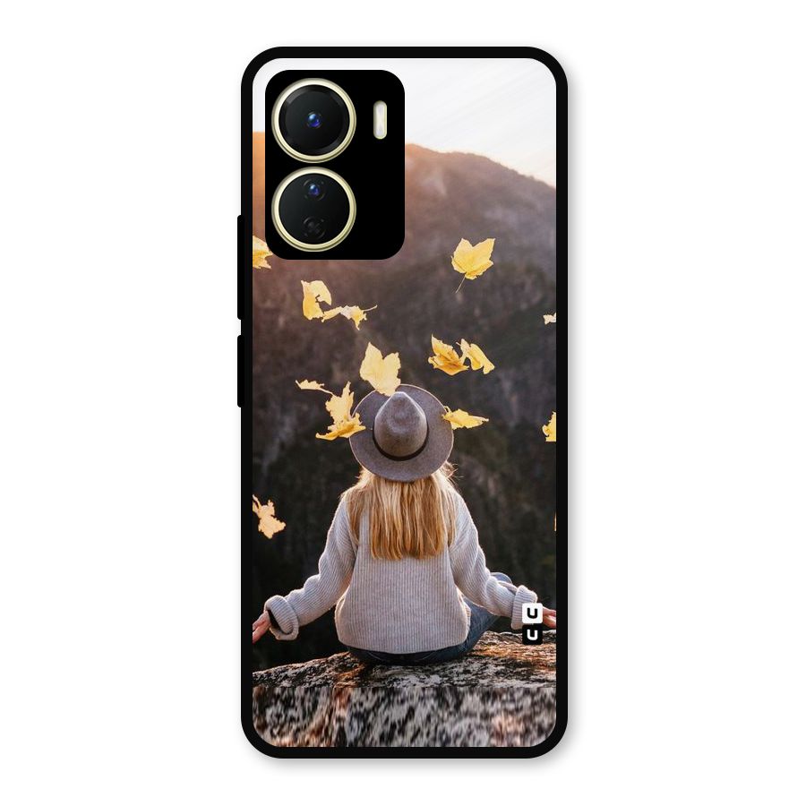 Leaf Rain Sunset Metal Back Case for Vivo Y56