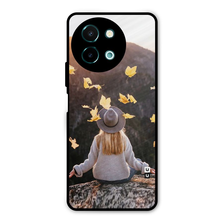 Leaf Rain Sunset Metal Back Case for Vivo Y58