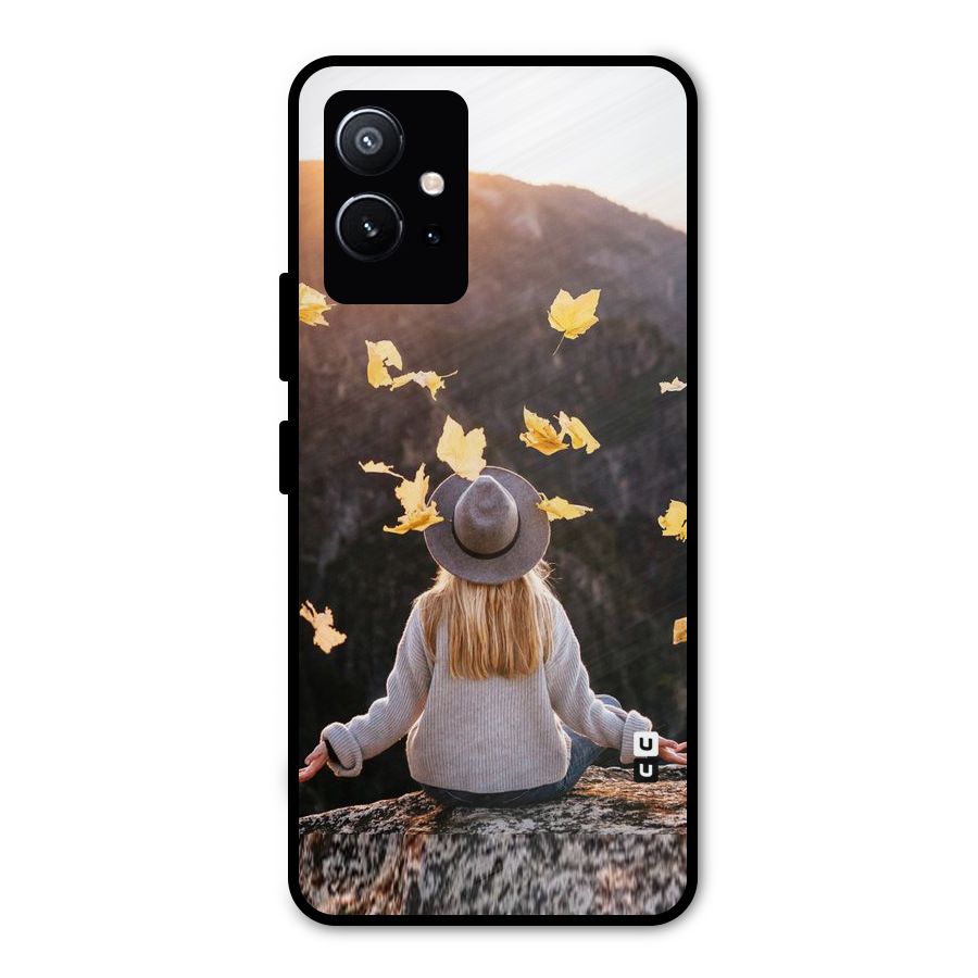 Leaf Rain Sunset Metal Back Case for Vivo Y75 5G