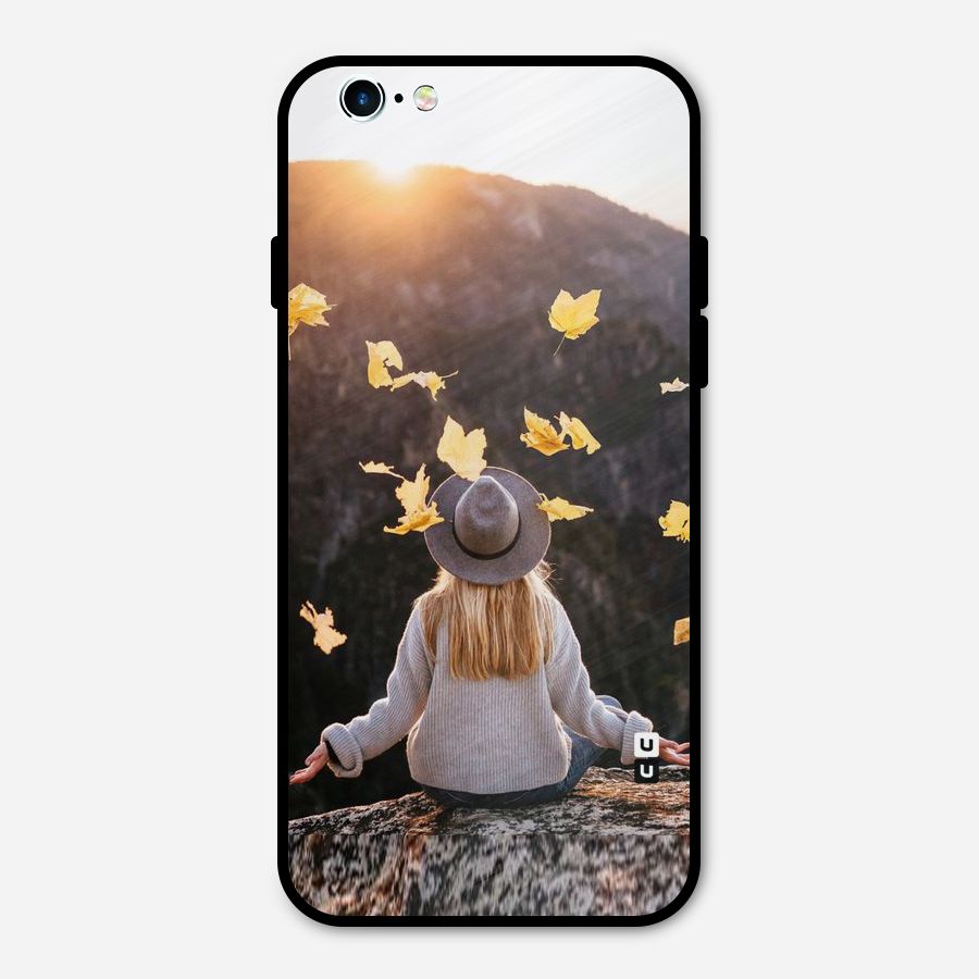 Leaf Rain Sunset Metal Back Case for iPhone 6 6s