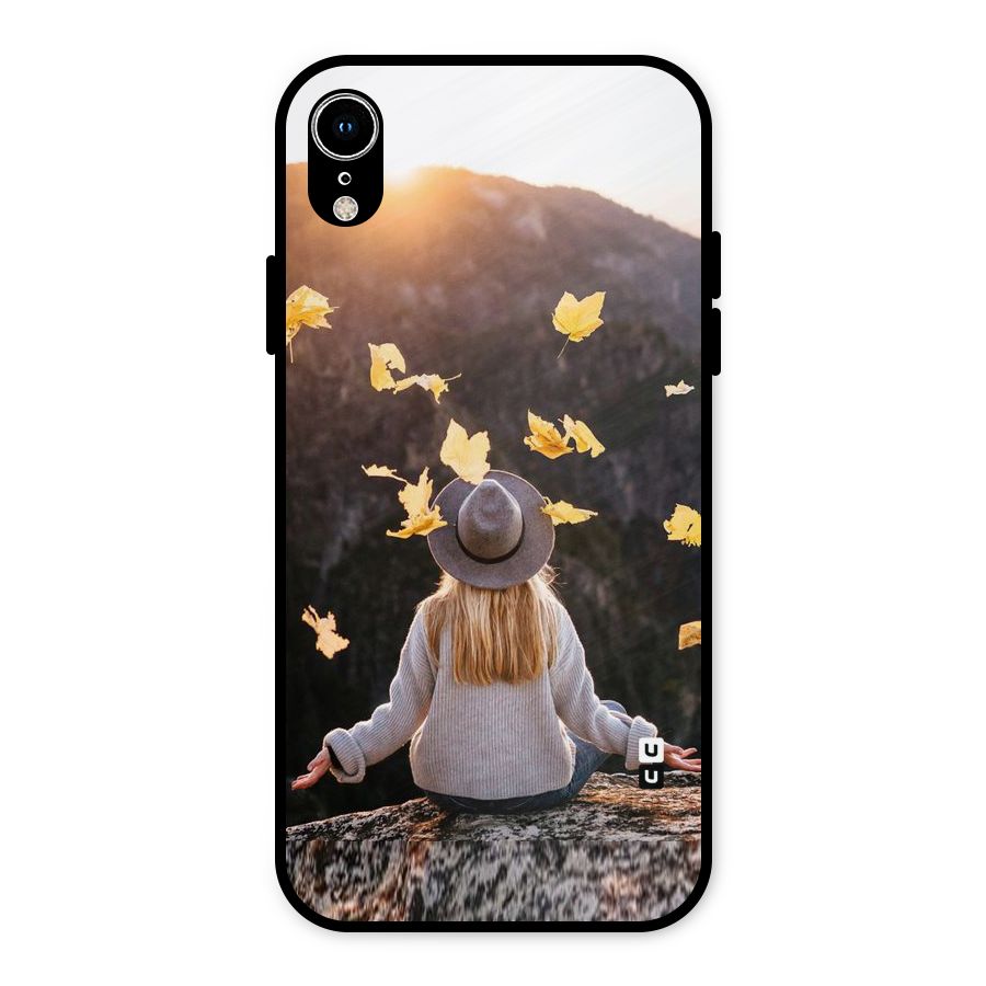 Leaf Rain Sunset Metal Back Case for iPhone XR