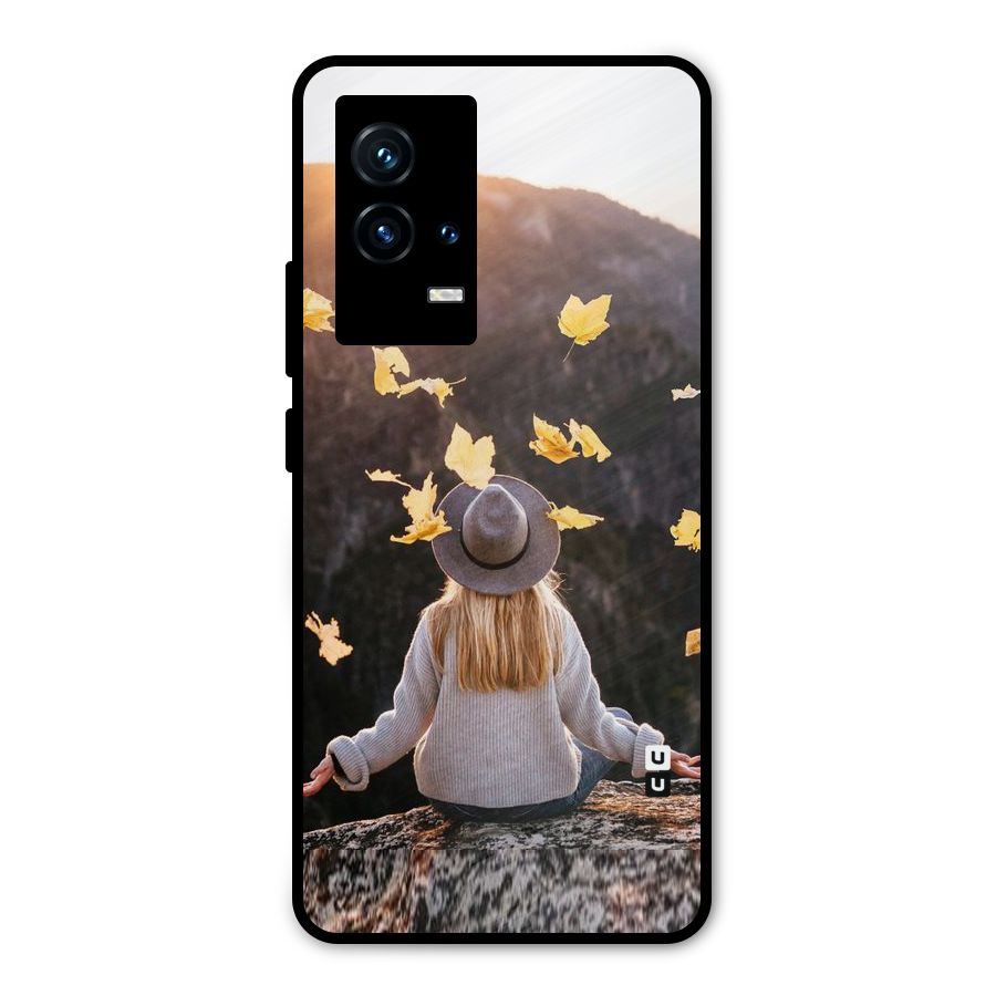 Leaf Rain Sunset Metal Back Case for iQOO 9 5G