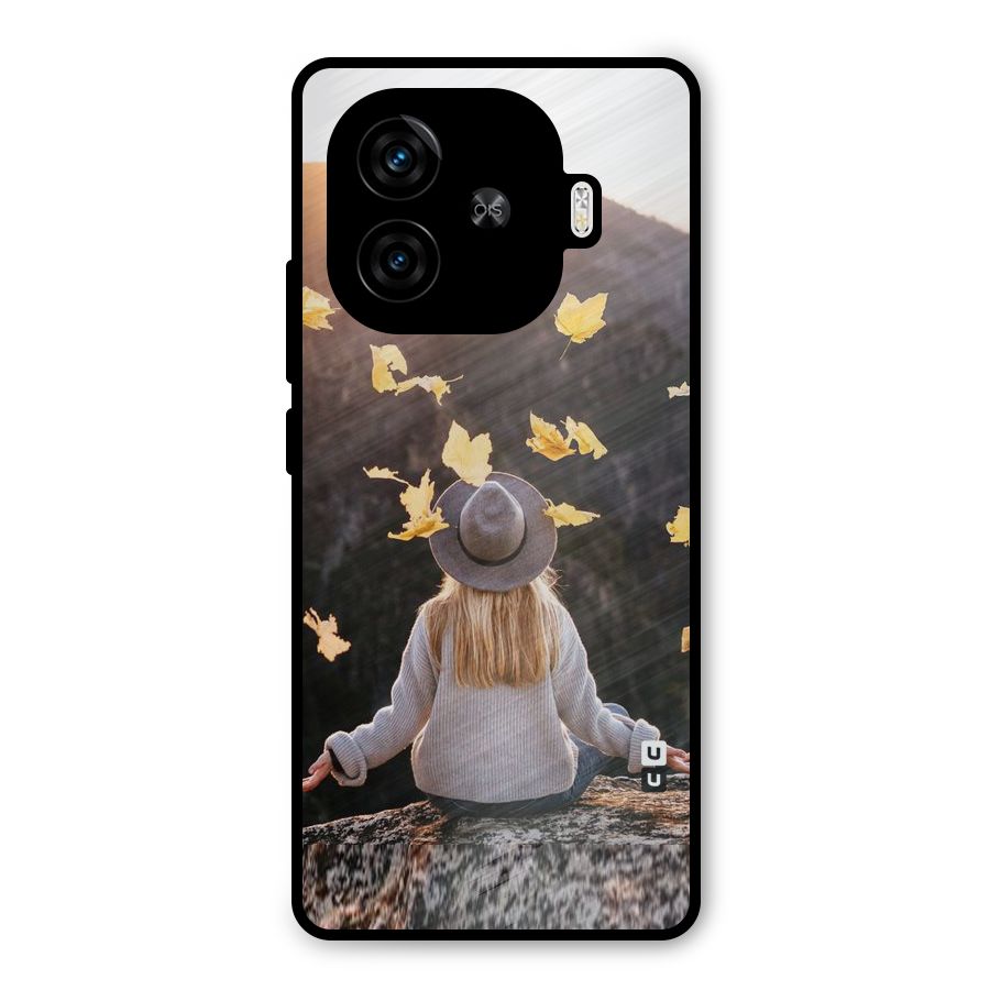 Leaf Rain Sunset Metal Back Case for iQOO Z9 Turbo