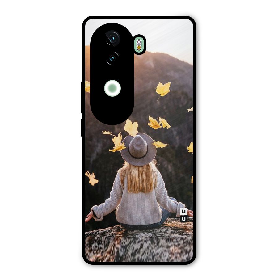 Leaf Rain Sunset Metal Back Case for iQOO Z9s