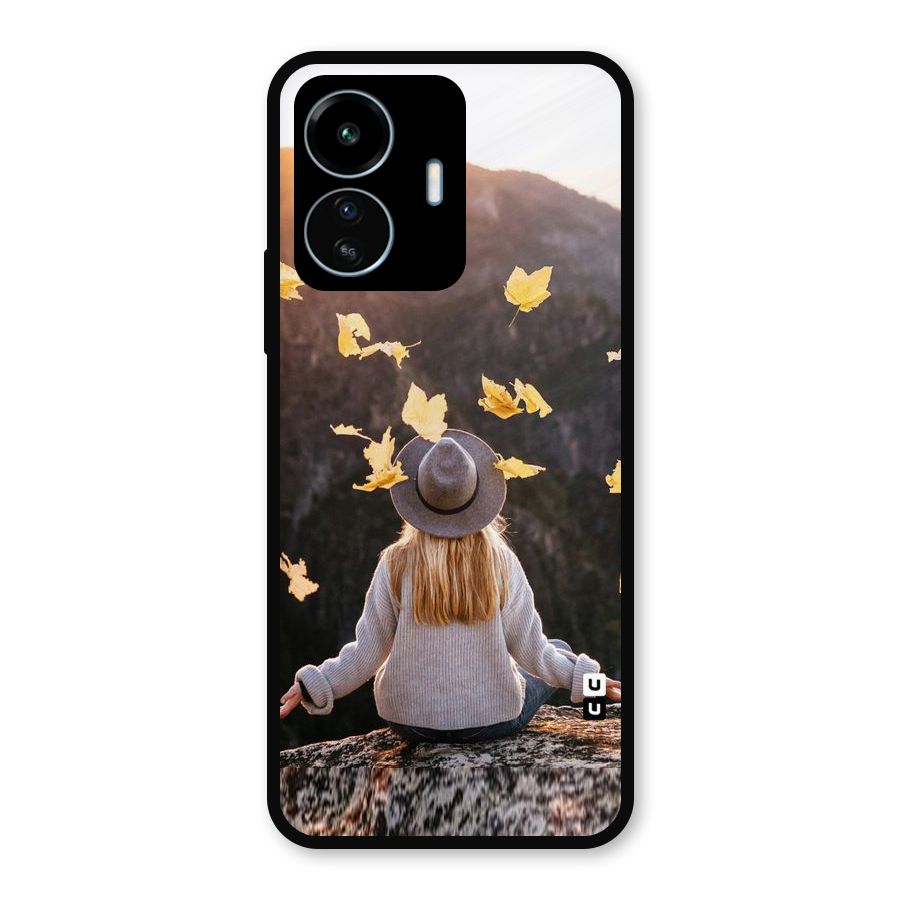 Leaf Rain Sunset Metal Back Case for vivo iQOO Z6 Lite 5G