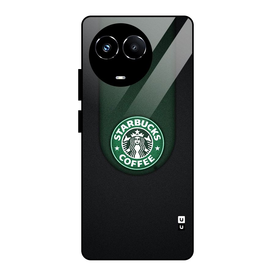 Leaf StarBucks Glass Back Case for Realme 11X