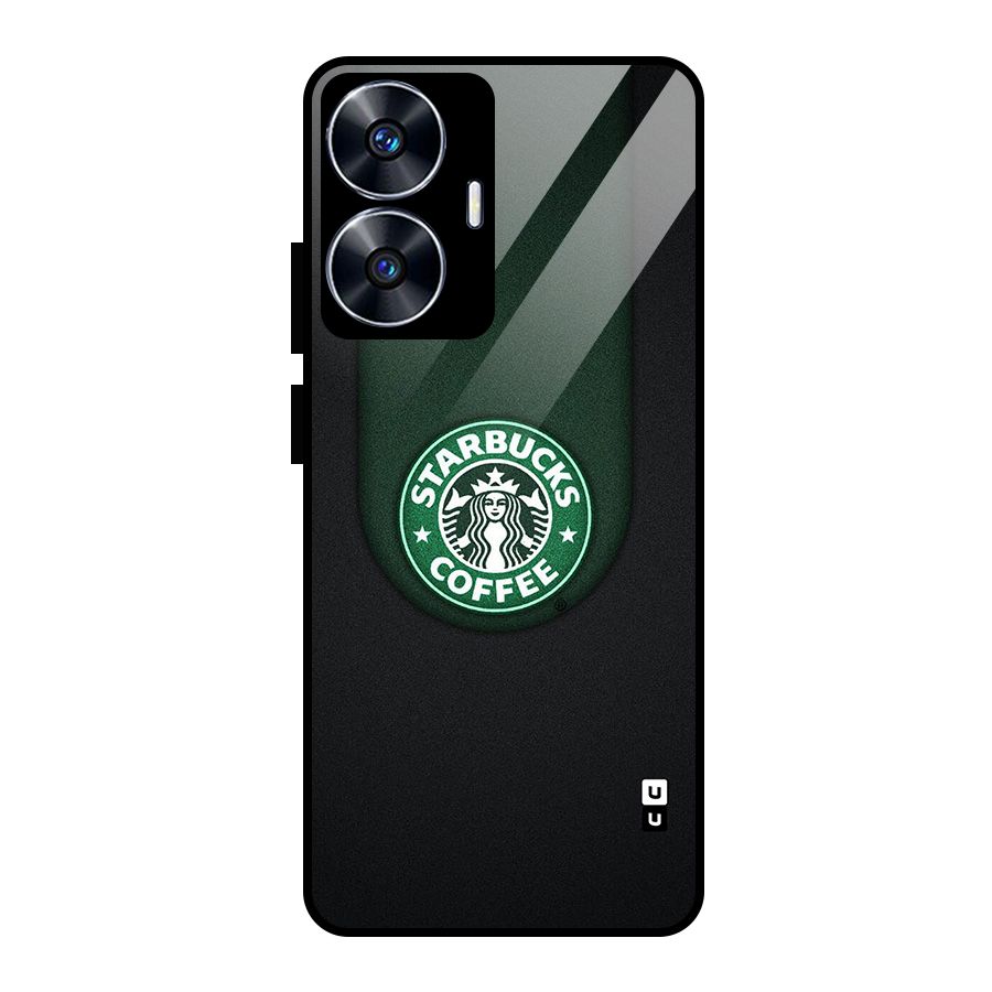 Leaf StarBucks Glass Back Case for Realme Narzo N55