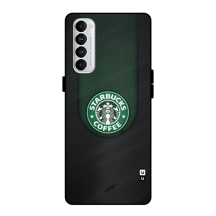 Leaf StarBucks Metal Back Case for Oppo Reno4 Pro