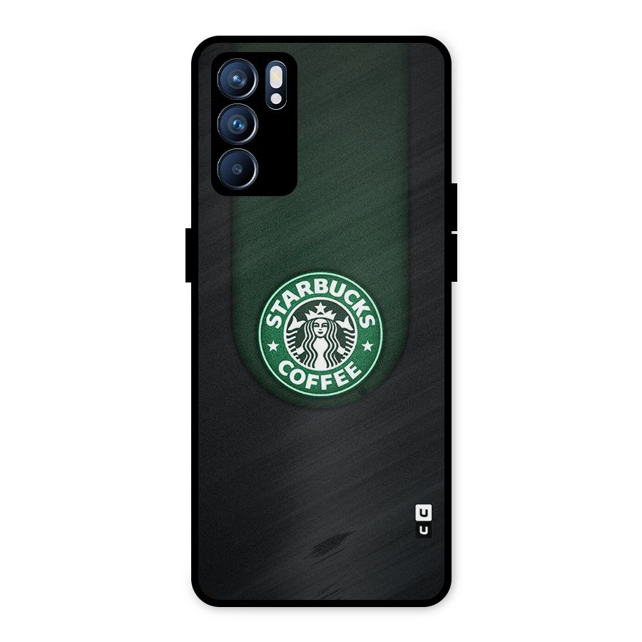 Leaf StarBucks Metal Back Case for Oppo Reno6 5G